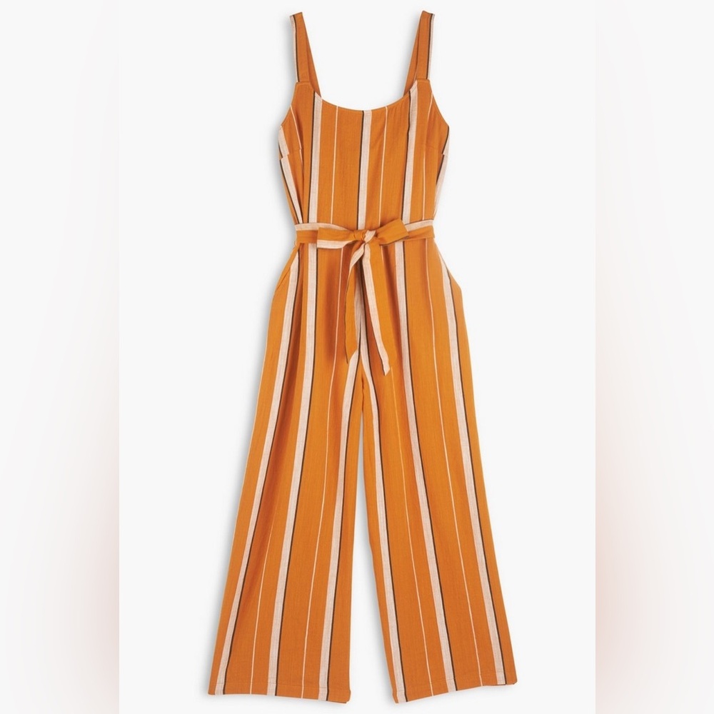 LUCKY BRAND ORANGE STRIPE JUMPSUIT